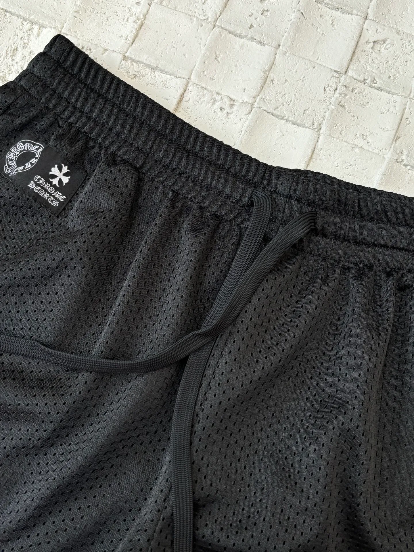 🅿️330 Chrome Heart*/Ch Chrome Heart 25SS mesh glitter ice hockey shorts. The fabric is made of high-density 100D bird's eye cloth. Double-sided mesh positioning is very time-consuming. The cost of labor loss is very high. It is not a single-layer thin transparent bottom junk product on the market. Same style for men and women. OS version Size: S/M/L